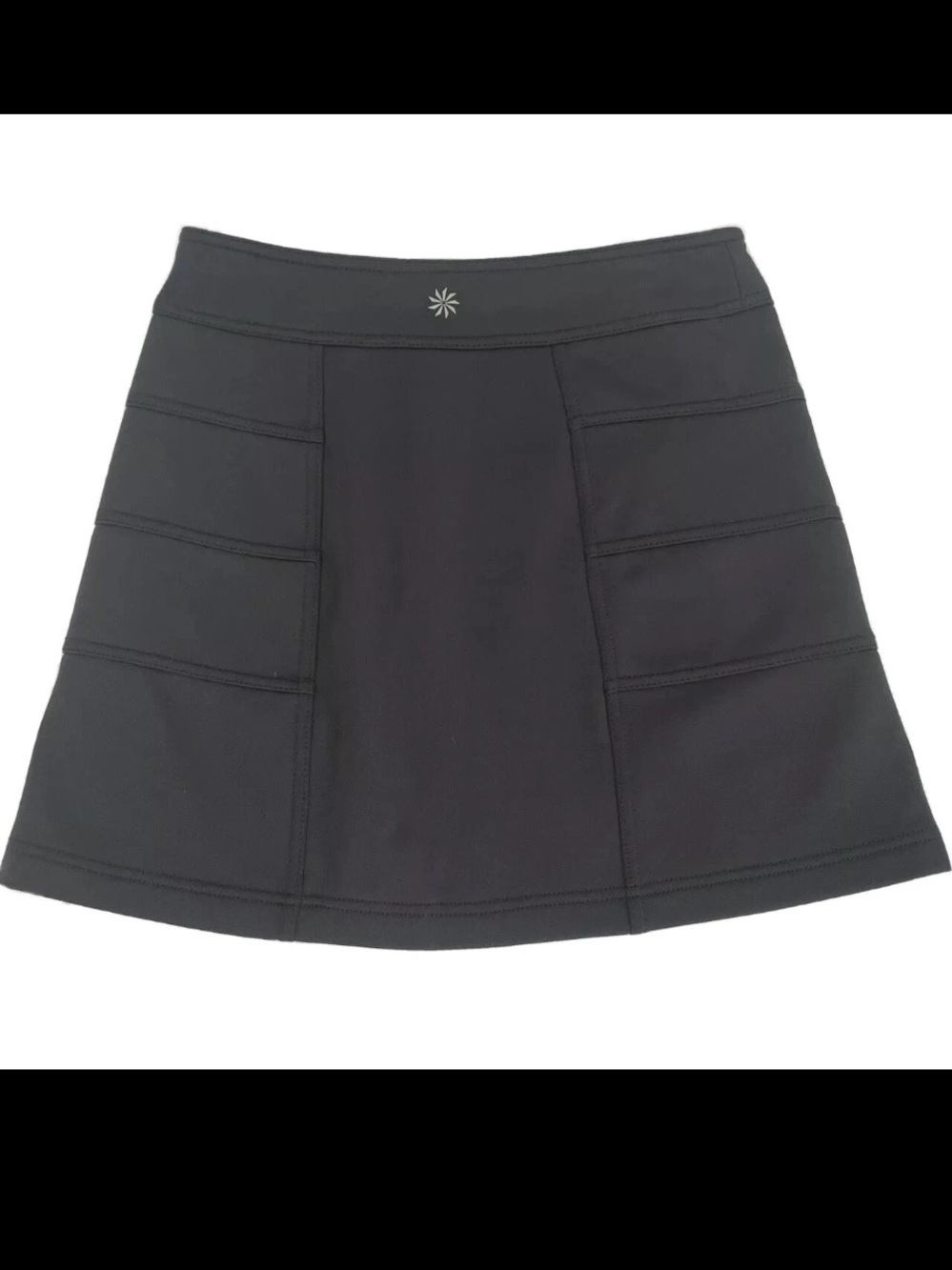 Athleta Skirt Women's Size Extra Small Gray Front Zipper Pocket Fleece Lined